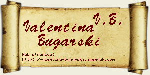 Valentina Bugarski vizit kartica